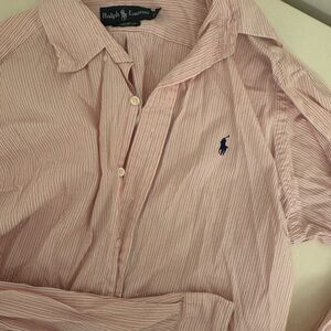 Ralph Lauren Men's Pink Striped Shirt